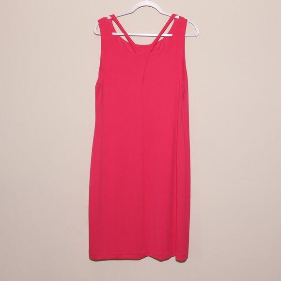 Lafayette 148 Pink  Sheath Dress Size XL Midi Length Sleeveless - Picture 2 of 8